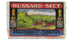 Briefmarke Sektkellerei Bussard